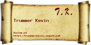 Trummer Kevin névjegykártya
