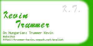 kevin trummer business card